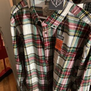 Men's St. John’s Bay Plaid Flannel Long Sleeve Button Down Shirt - Multicolor XL